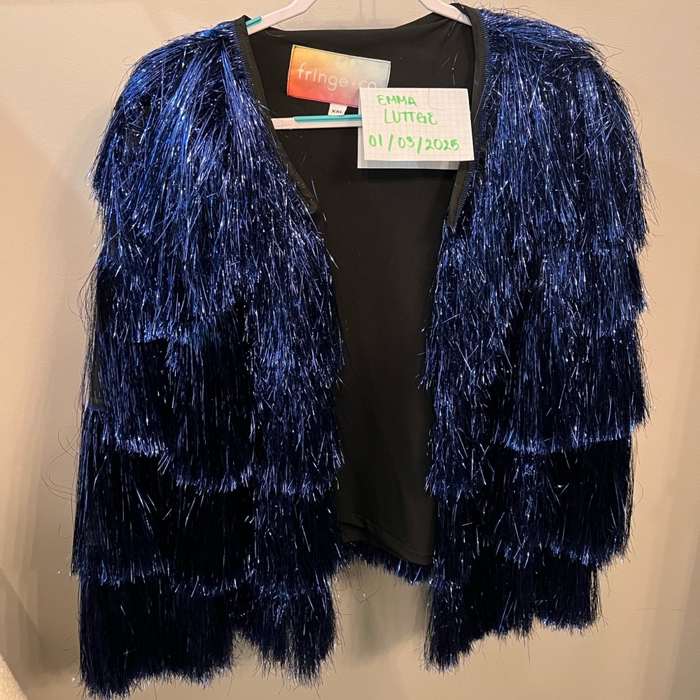 Fringe+Co Navy tinsel jacket